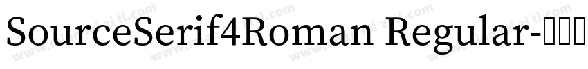 SourceSerif4Roman Regular字体转换